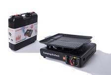Gaskocher mit Grillplatte Campingkocher Schwa...