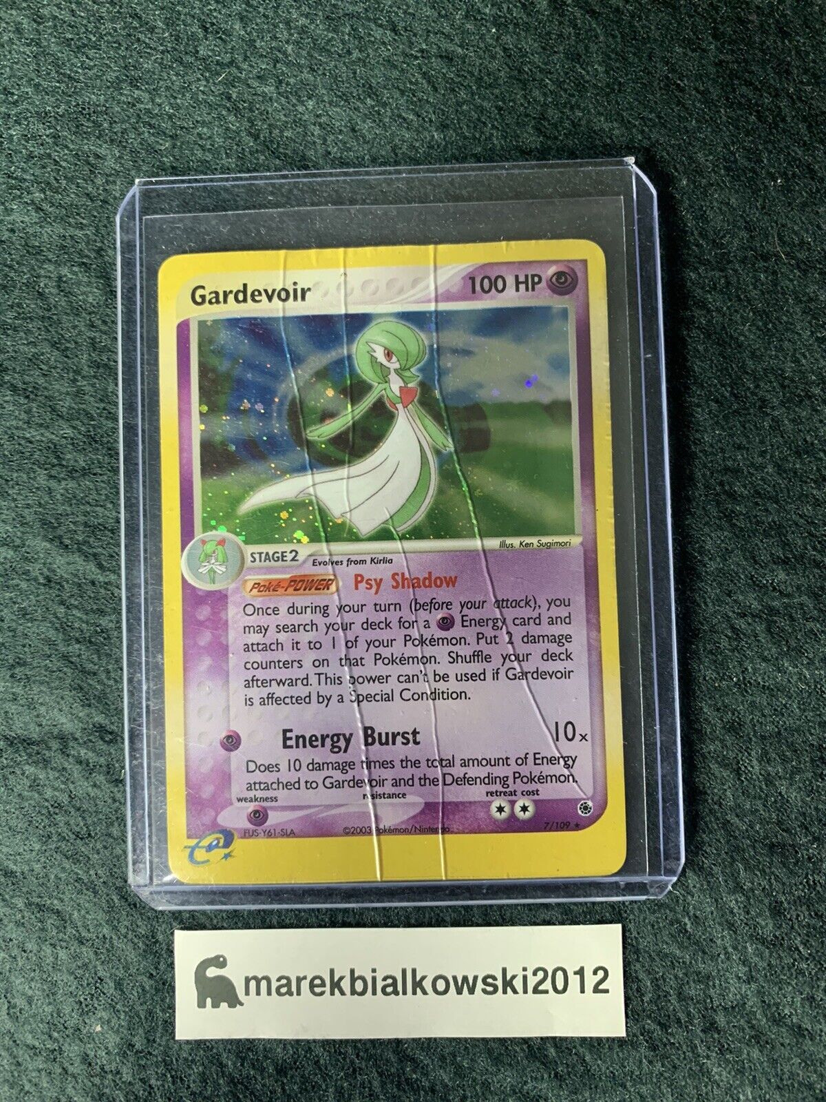 Card Pokemon Gardevoir Shiny 109 raro brilhante carta