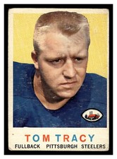 1959 TOPPS TOM TRACY #176 ROOKIE CARD STEELERS LOW GRADE LAST CARD OF SET TOUGH!. rookie card picture