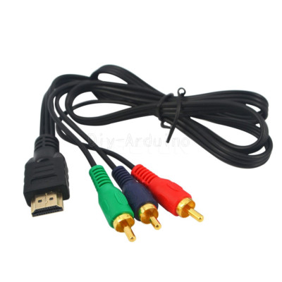 HDMI To 3RCA 3-RCA Video Component Connection Cable Cord Line 2016