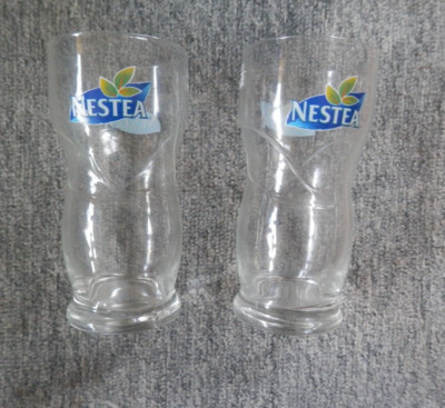 2 Nestea  Gläser, Trinkglas,  0,3 l Eichstrich