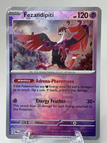 Fezandipiti 045/131 Poke Ball Reverse Holo Pokemon SV Prismatic Evolutions NM - Picture 2 of 3