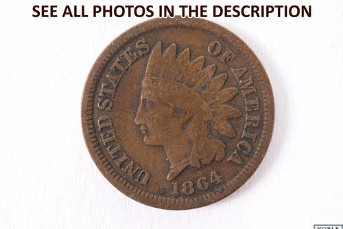 NobleSpirit (TM) Semi-Key 1864 Bronze Indian Head Cent VF Very Fine