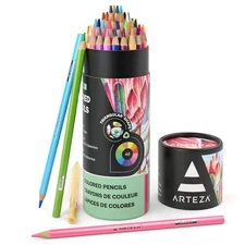  Arteza Colored Pencils, 48 Soft Color Pencils, Highly-pigmen