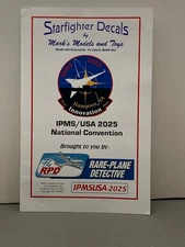 2025 IPMS/USA Connvention Decals Various subjects scales