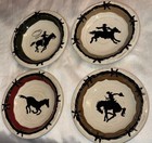 Set of 4 Sonoma Happy Trails Sauce Bowls 4.5” Horse Cowboys Country Western