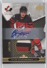 2018 Team Canada Juniors Premium Swatch 145/199 Tyler Steenbergen #17 Auto ds4