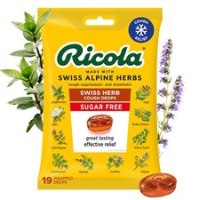 Ricola Swiss Herb Sugar Free Cough Drops with Menthol - Cough and Sore Throat...