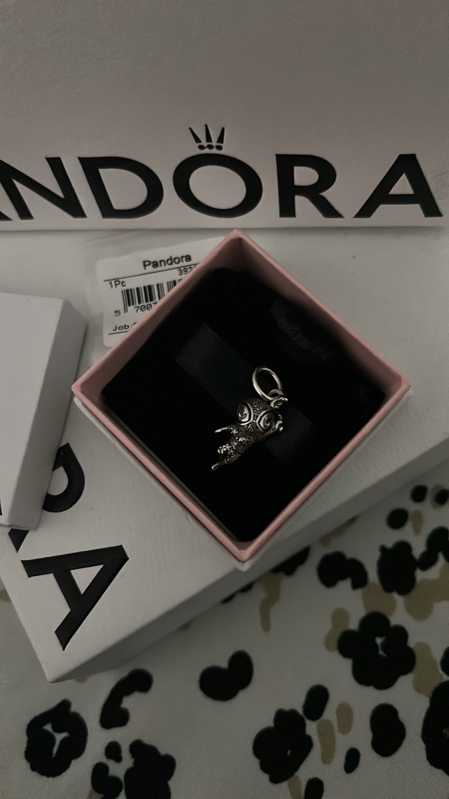 Pandora Spiderman Dangling 925 Silver Charm with Gift Box