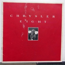1931 Chrysler Eight Specifications Features Sales Brochure 1931 Chrysler Eight Specifications Features Sales Brochure