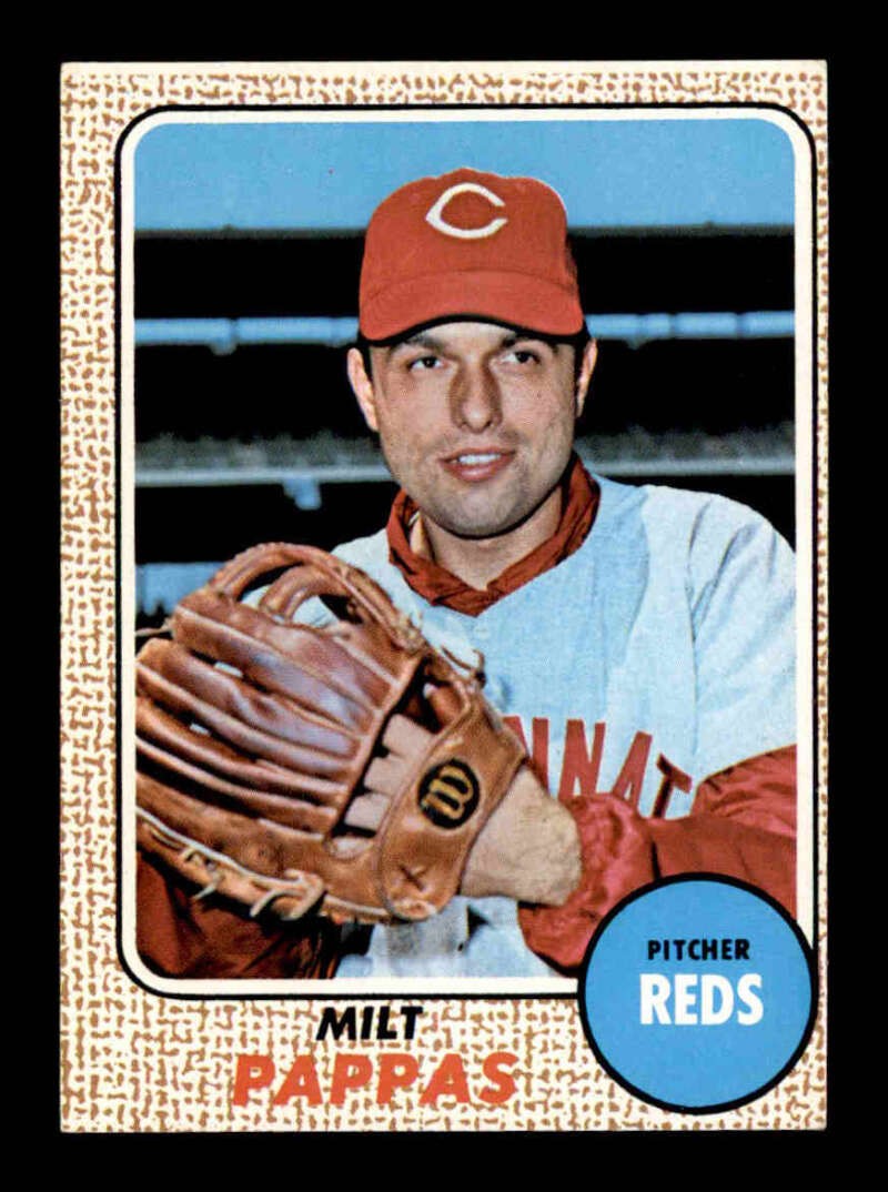 Milt Pappas #74 Baseball Cards 1968 Topps Milton Bradley trading card — raw and PSA graded price guide