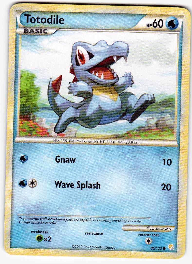 Totodile 86/123 HeartGold & SoulSilver Pokemon LP