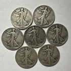 Lot of 7 Walking Liberty Half Dollars 90% Silver