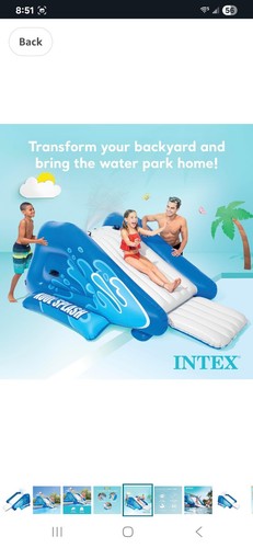 Intex Kool Splash Inflatable Swimming Pool Water Slide - Blue/White (58849EP) - Picture 3 of 5