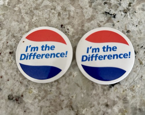 Pepsi Pinback Pins Red White Blue Soda Theme Lot of 2
