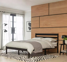 Home Kaycie Small Double Wooden Bed Frame Black | Bedroom Small Double Bedstead