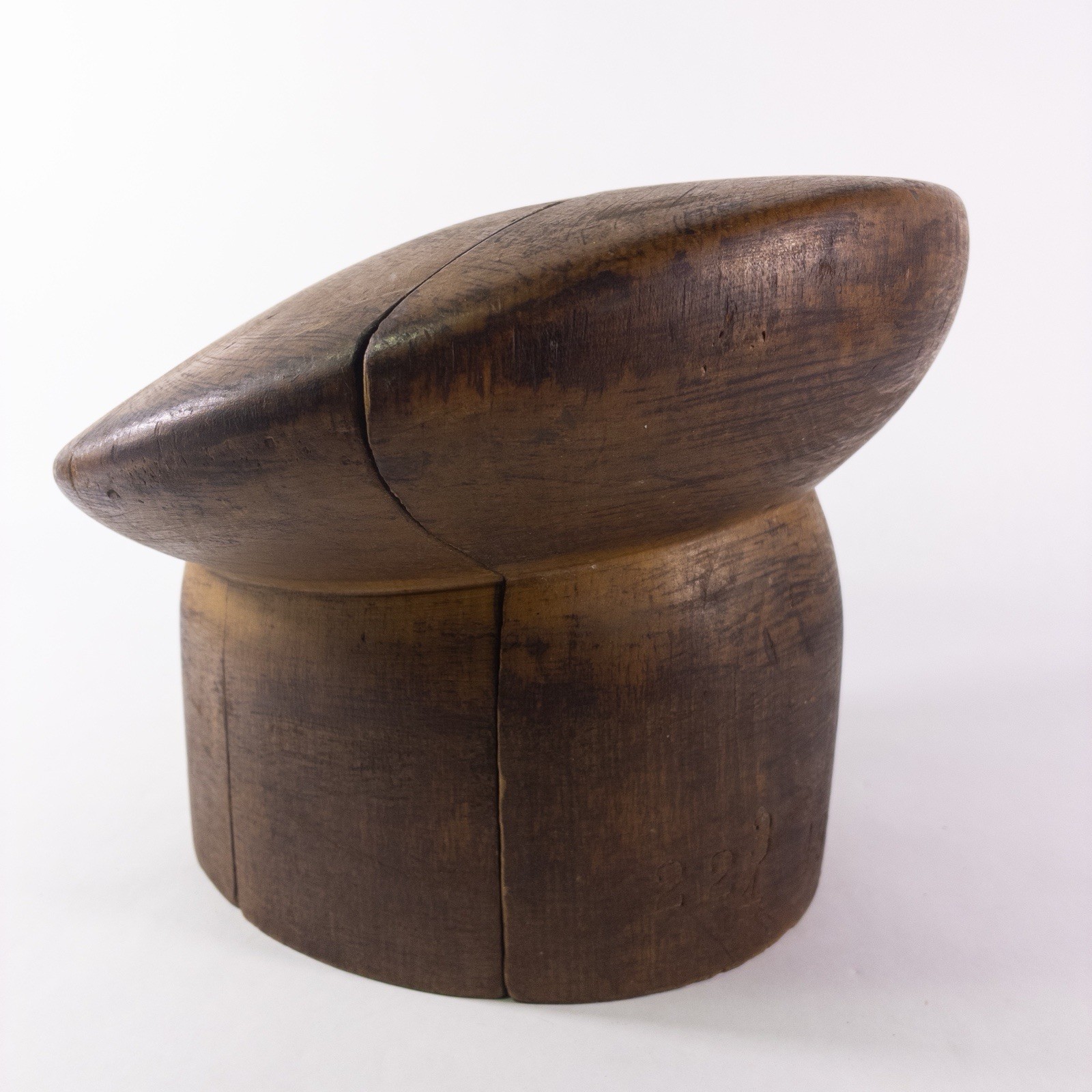 Rare KHB Millinery 5 Piece Puzzle Wood Block Hat Mold Form #496 Antique Vtg VGC