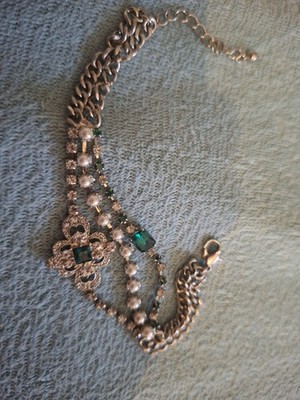 Armband Modeschmuck mit Grünen Steinen Bijou Brigitte