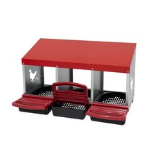 Kunststoff Legebox Legenest Hühnernest mit Auffangwanne Abrollnest 3 Abteilungen