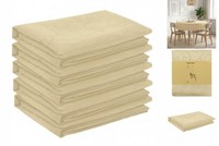 Tischdecke 5 Stk. Rund Cremeweiß Ø 140 Cm Jacquard-Optik