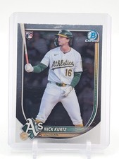 NICK KURTZ 2025 BOWMAN CHROME ROOKIE RC #93 ATHLETICS BASEBALL B Q0107