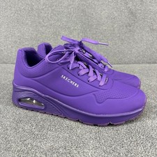 Skechers Uno Night Shades Womens 8 Purple Sneakers Air Cooled Memory Foam 73667