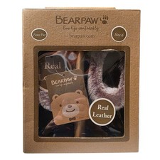 BEARPAW Toddler Size 6T Asher Brown Leather Suede Slippers Clogs BNS32693-E