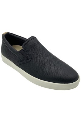 Ecco Women's Soft 7 Leather Slip-On Sneaker Black