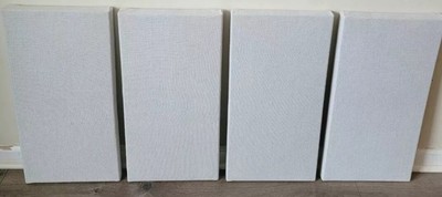 4 Sound Absorbing Acoustic Wall Panels in Silver Papier - SET of 4