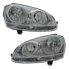 Volkswagen Jetta Headlights Mk2 Saloon 2006-2011 Chrome Inner Headlamps 1 Pair
