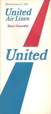 United Airlines system timetable 6/11/71 [6011] Buy 4+ save 25%