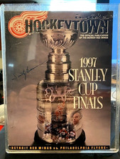 Vintage 1997 Stanley Cup Finals Hockeytown Program Signed by Scotty Bowman