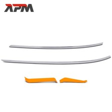 2x Zierleiste Stoßfänger Hinten Glänz Siber für Mercedes-Benz C-Klasse W204 C300