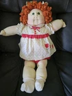 Cabbage patch little people 1985 red head green eyes vintage outfit