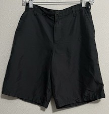 Champion Boys Golf Chino Shorts Black L 12-14 Polyester Woven Pockets Zip