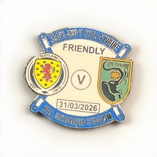 Scotland v Cote D’Ivoire match badge dated 31/03/26