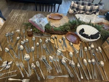 Flatware 100 Silverware Stainless Lot Mixed Patterns Spoons Forks Knives