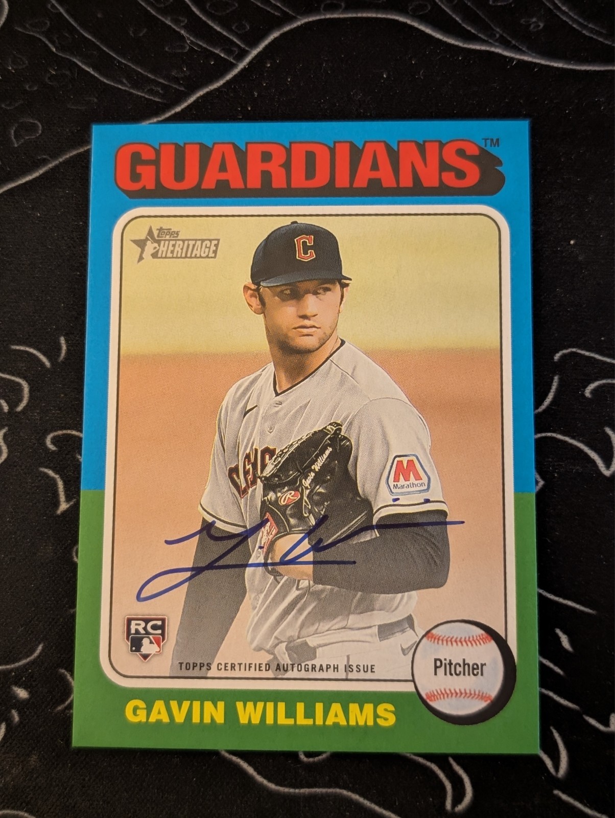 2024 Topps Heritage #ROA-GW Gavin Williams Real One Autograph Card RC Guardians