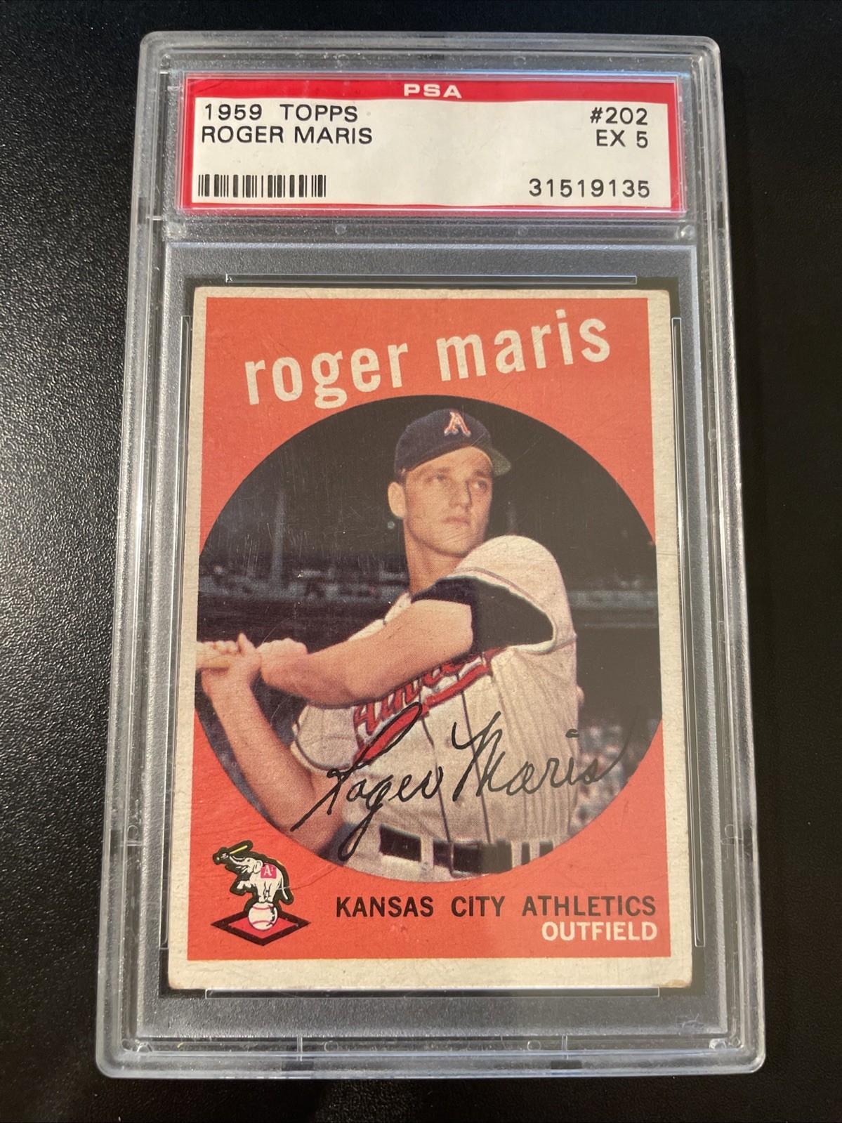 1959 Topps #202 Roger Maris PSA 5
