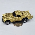 Vintage 1977 Hot Wheels 1957 T-Bird Gleamer Patrol Series Gold Foil Loose 1/64