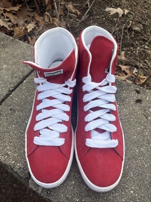 Puma Suede Mids Size 9.5 -35191103 Red