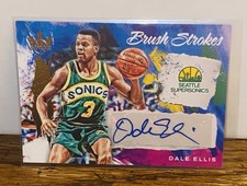 2022-23 Panini Court Kings Brush Strokes DALE  ELLIS #/75 Auto #BR-DES