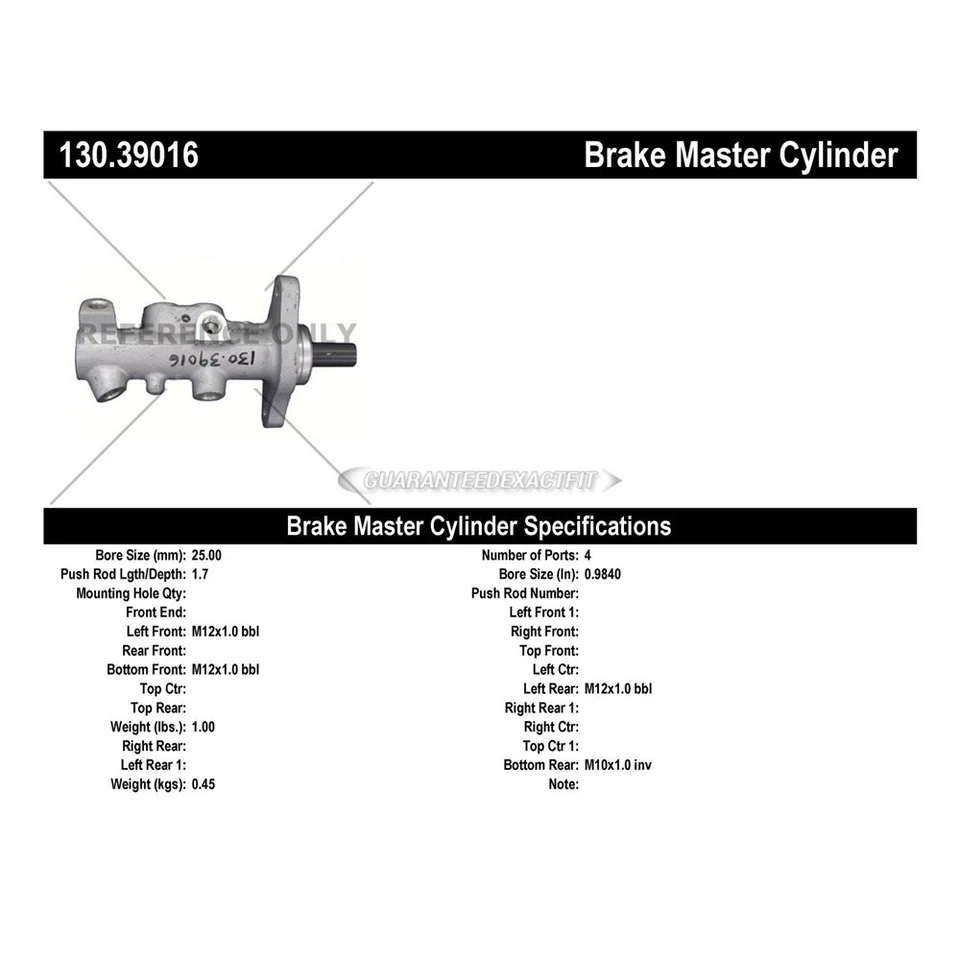 Cilindro maestro de freno centrado TCP para Volvo S60 V70 XC90 S80 XC70 Foto 3 de 3