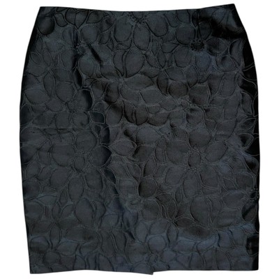 Escada Women s Size 38 M Black Floral Jacquard Straight Pencil Skirt