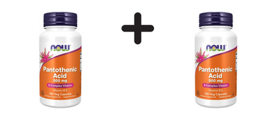 2 x Now Foods Pantothenic Acid 500mg (100 vcaps) (117,88 EUR/kg)