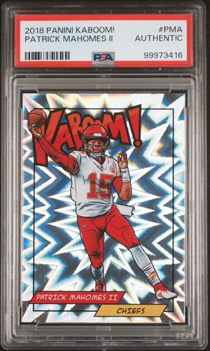 2018 Panini Kaboom! Patrick Mahomes II SSP #K-PMA Chiefs PSA AUTHENTIC
