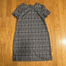 Calvin Klein Black Red Checkered Knit Mini Dress 14