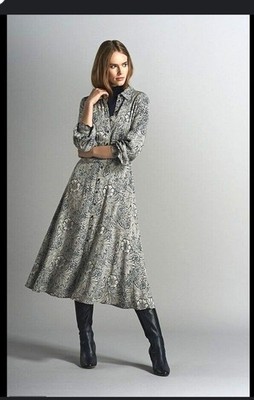 Morris Co X HM Collab - Blue Floral Shirt Dress. Size Au12/ US 8/ EU 40