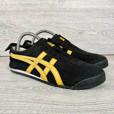 Onitsuka Tiger Sportschuhe Herren schwarz gelb UK Größe 6 Slipper Mexiko 66 1183A360