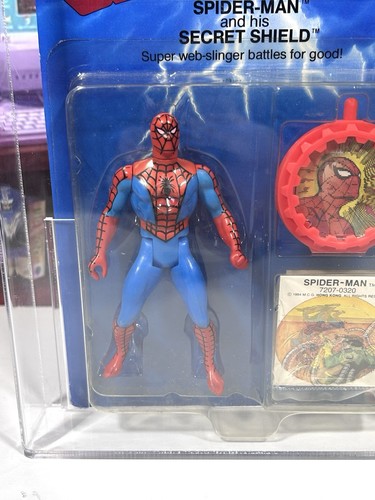 Spiderman 1984 Marvel Secret Wars MOC Actionfigur Graded AFA 80 Serie 1 - Bild 3 von 9
